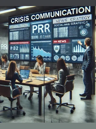 Crisis management team protecting brand reputation